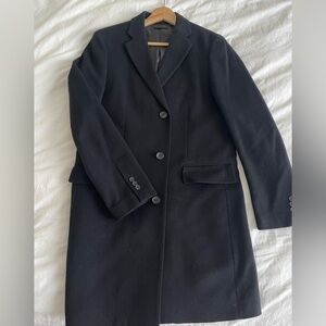 Uniqlo men’s 100% wool cashmere coat black
